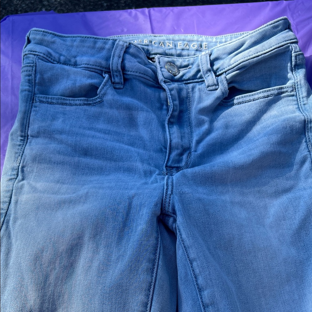 American Eagle Outfitters High Rise Light Blue Jeans